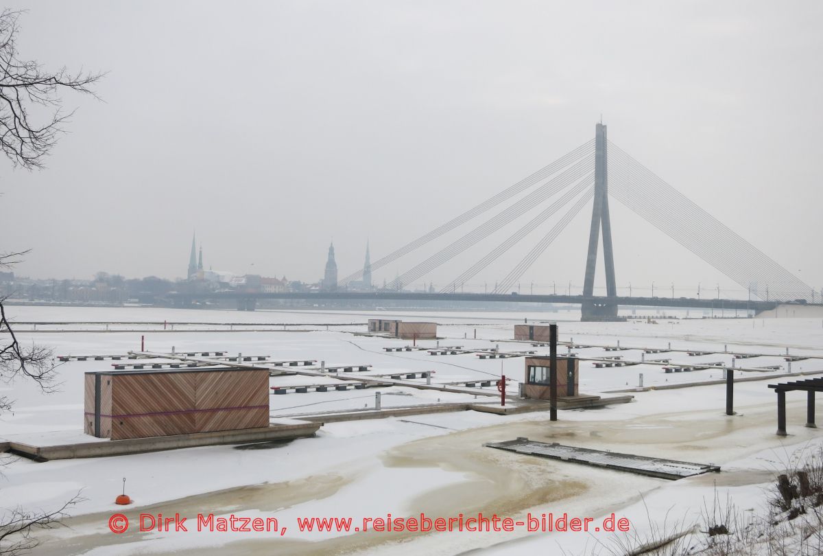 Riga, Blick von Kipsala zur Altstadt