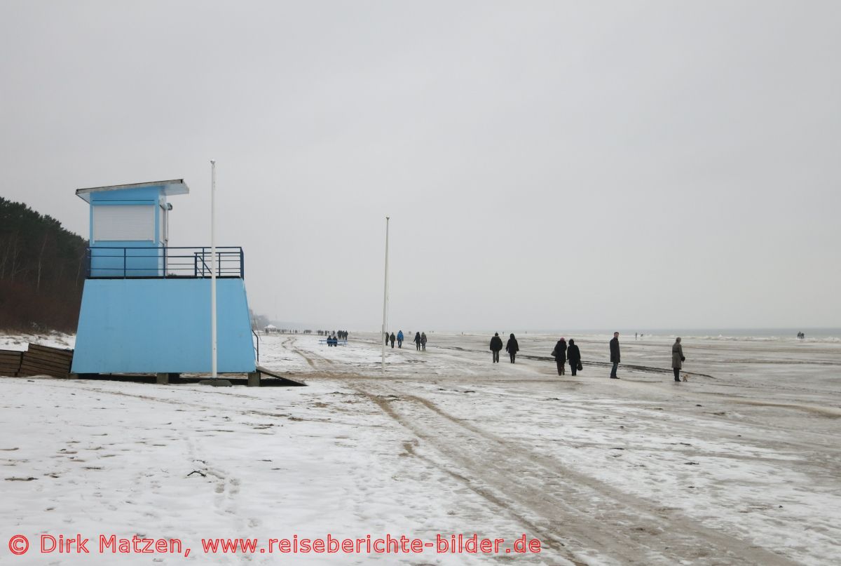 Jurmala, Spaziergnger im Winter