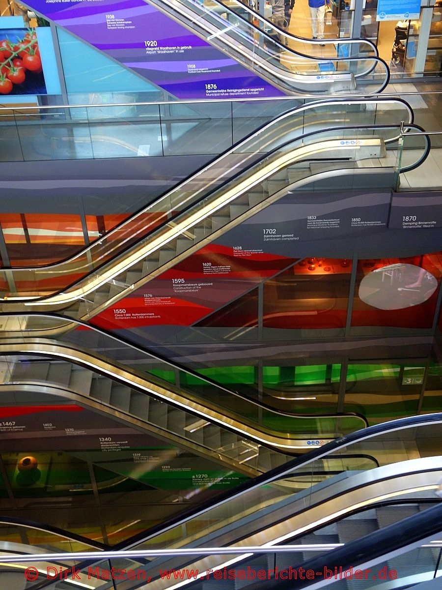 Rotterdam, Markthalle-Rolltreppen