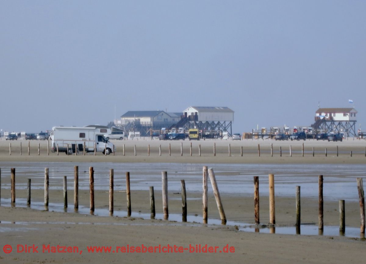 St. Peter-Ording, Parkplatz auf Strand