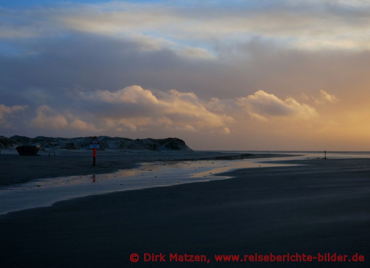 St. Peter-Ording, Strand Abendlicht