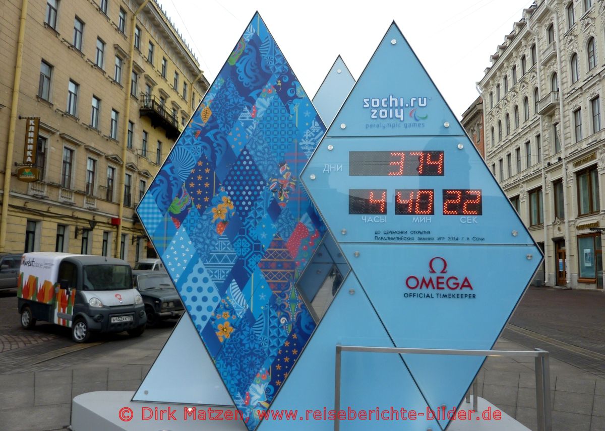 Sankt Petersburg, Werbung Olympiade Sotschi