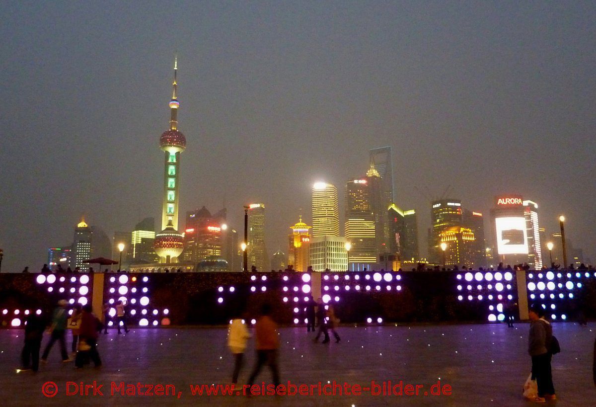 Shanghai, Skyline abends