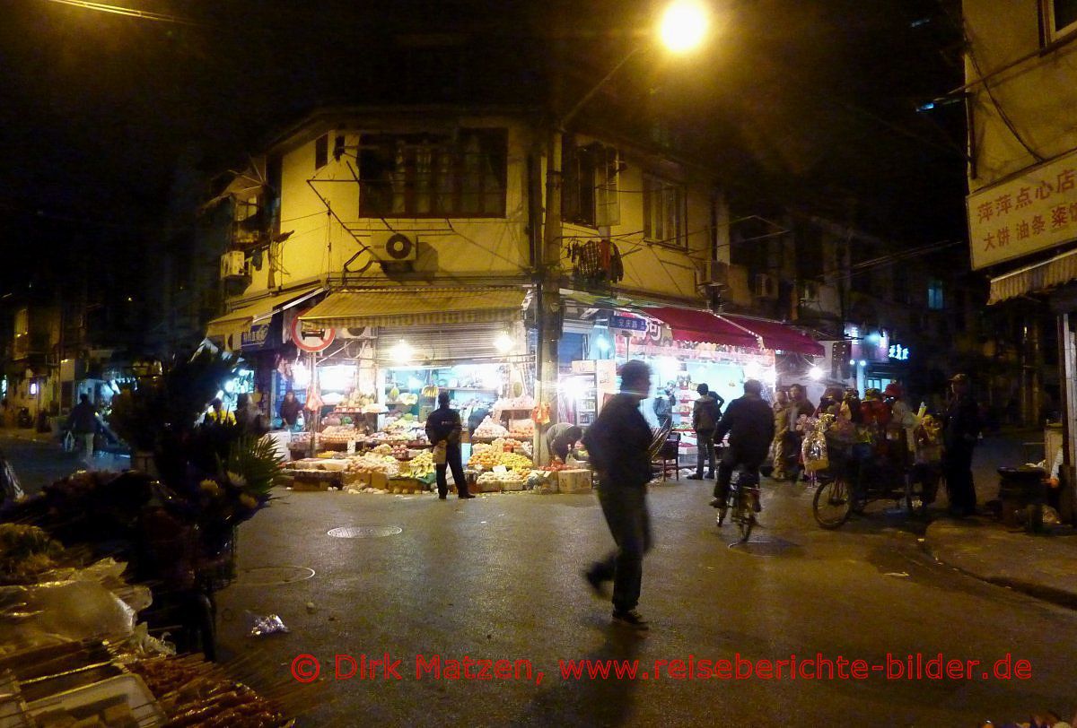 Shanghai, Altstadt nachts