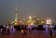 Shanghai, skyline-pudong-abends