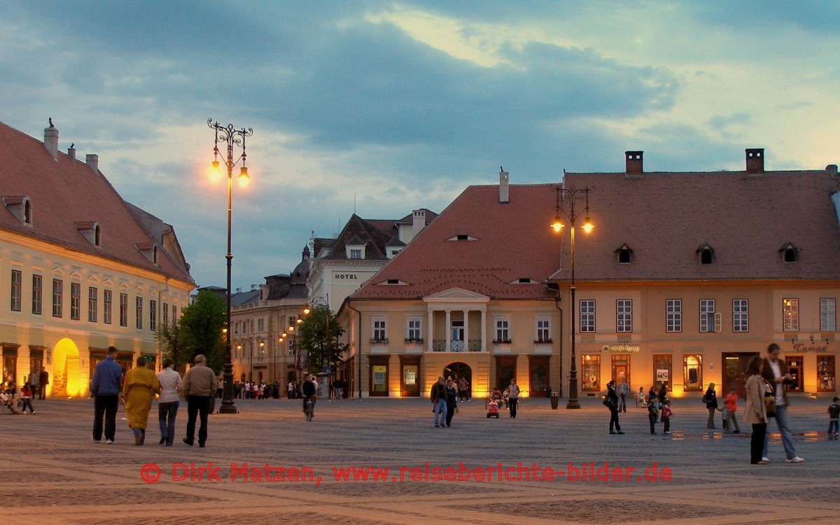 Sibiu, Piata Mare Abendstimmung