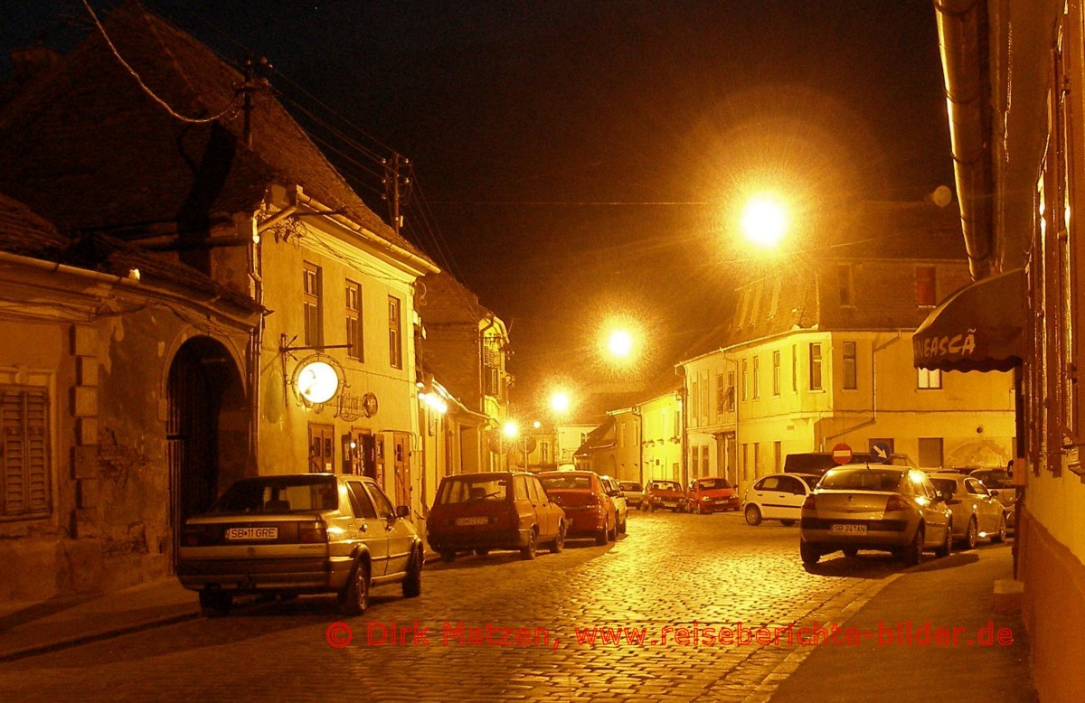 Sibiu, nachts Unterstadt