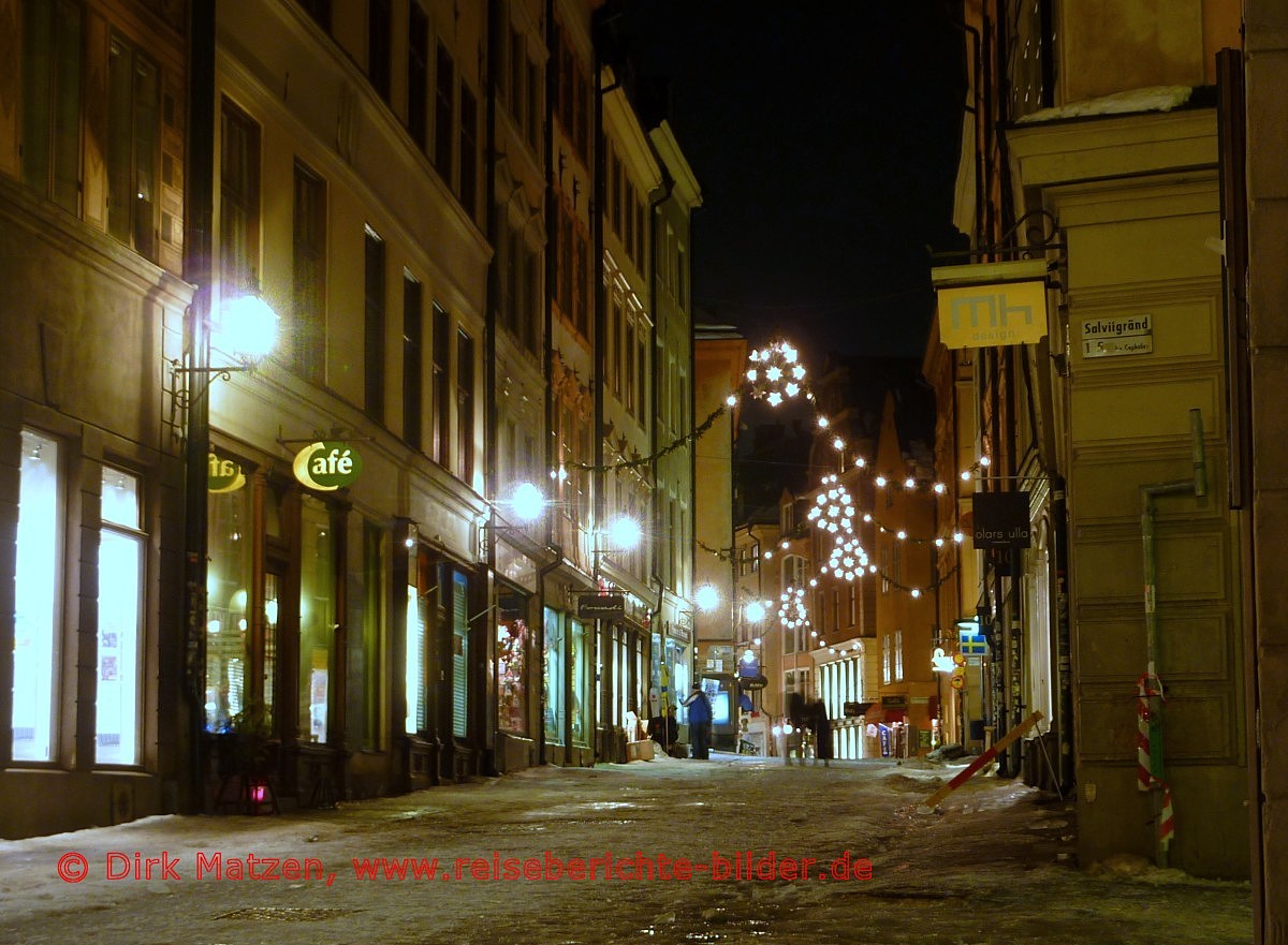 Stockholm, nachts in der Altstadt