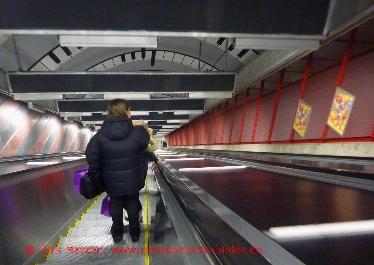 Stockholm, Tunnelbana Rolltreppe