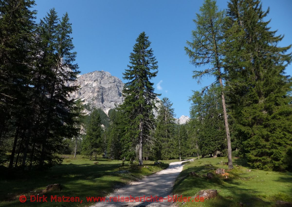 Sdtirol, Weg vom Pragser Wildsee zur Grnwaldalm