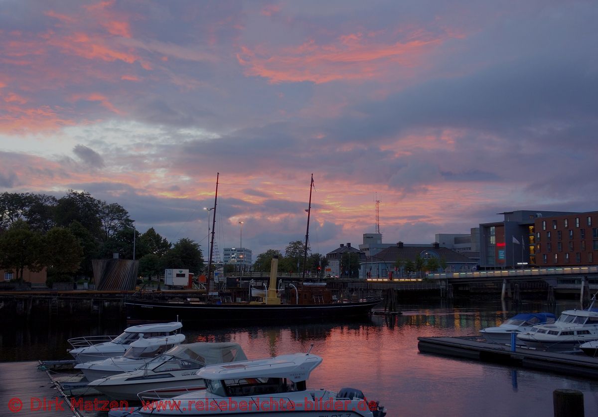 Trondheim, Abendstimmung ber Nidelva