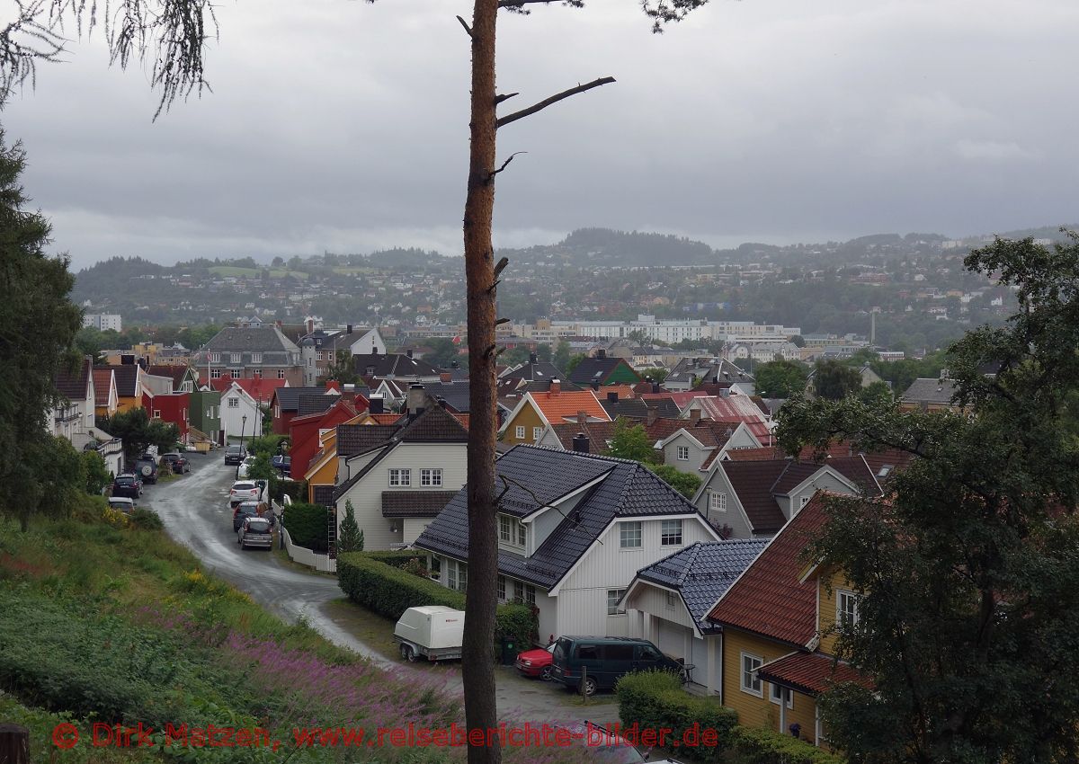 Trondheim, Blick auf die Stadt von der Festung aus