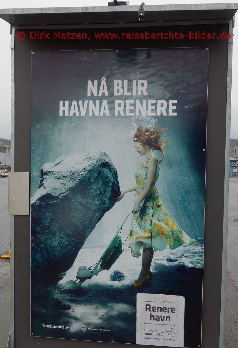 Trondheim, Plakat: Jetzt wird der Hafen gereinigt