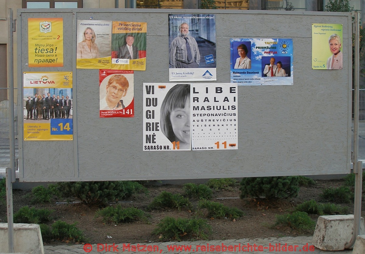Vilnius (Wilna) - Wahlplakate