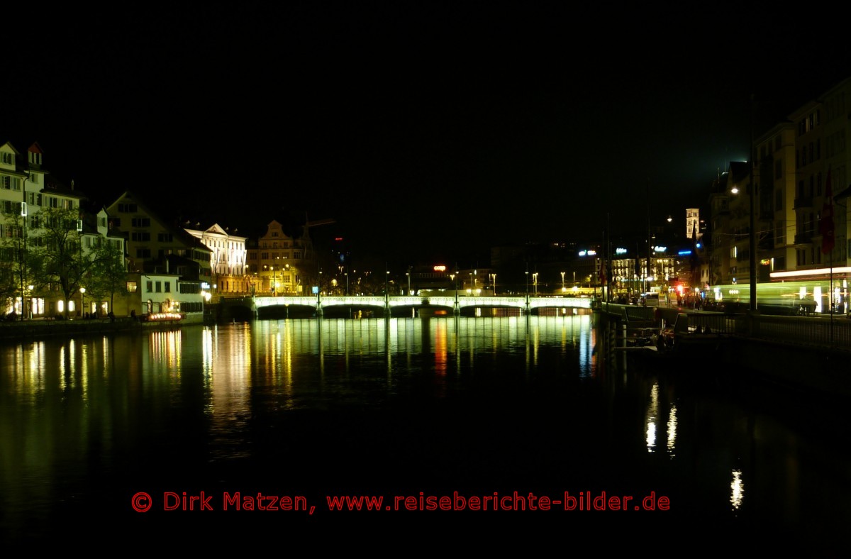 Zürich, Limmat nachts